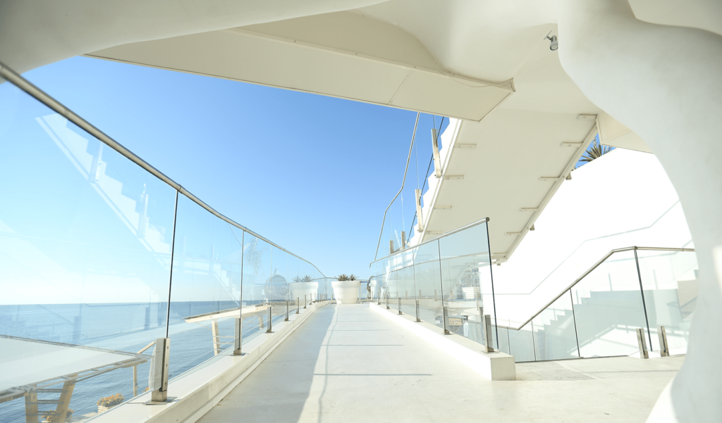 A yacht deck providing solid solutions ensuring passenger safety and comfort.